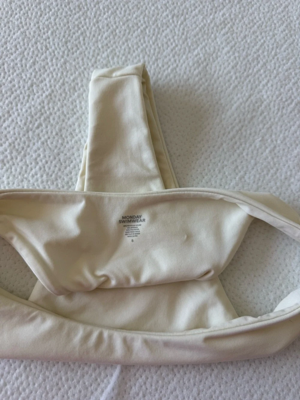 Worn Once Monday Swimwear Bottoms in Ivory Size Small